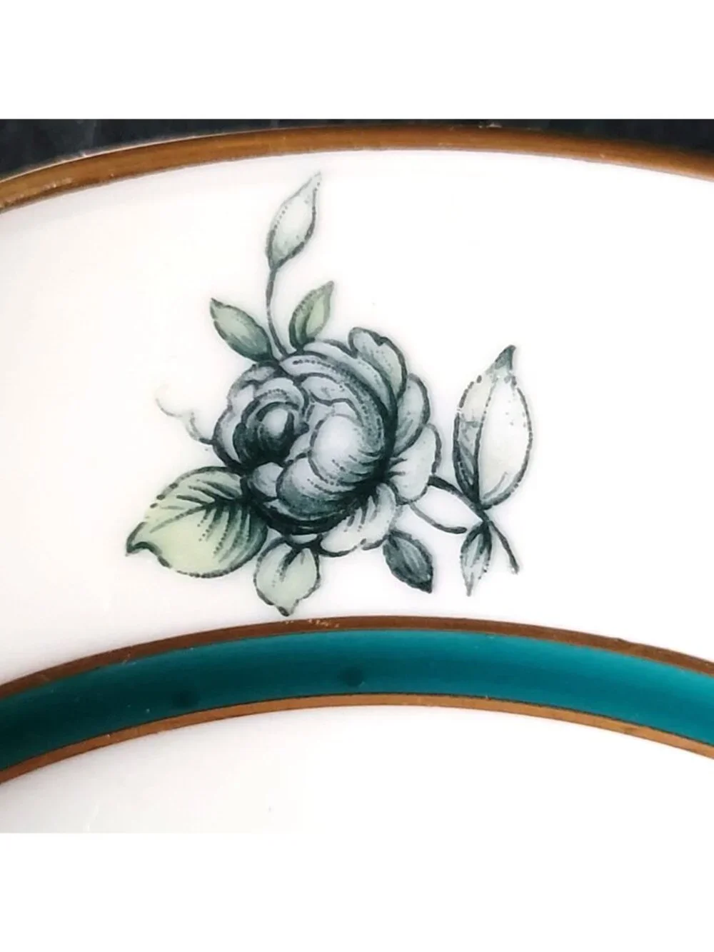 Vtg Royal Bayreuth Teal Tulip Bread & Butter Plate 6
